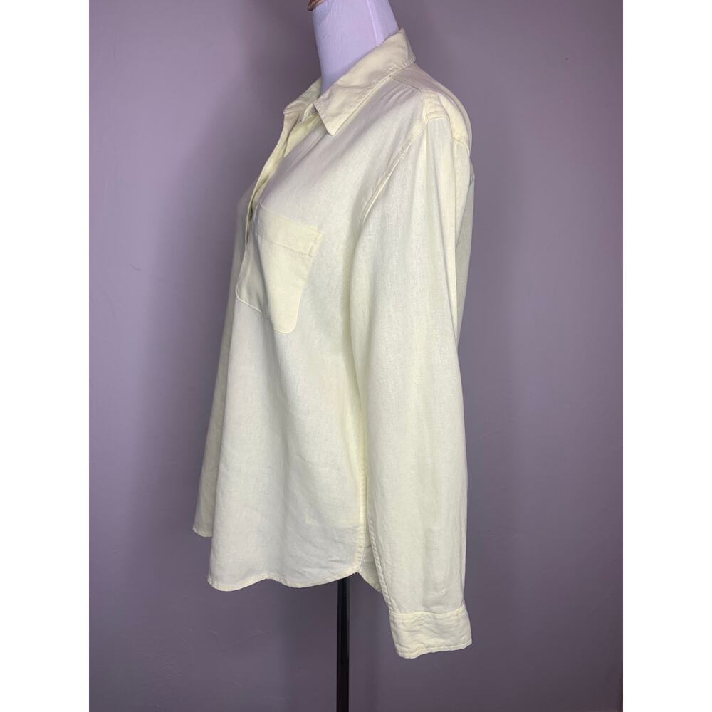 Universal Threads Yellow Linen Blend Button Up Sh… - image 3